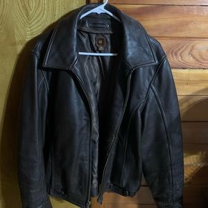 Men’s Chocolate Leather Coat